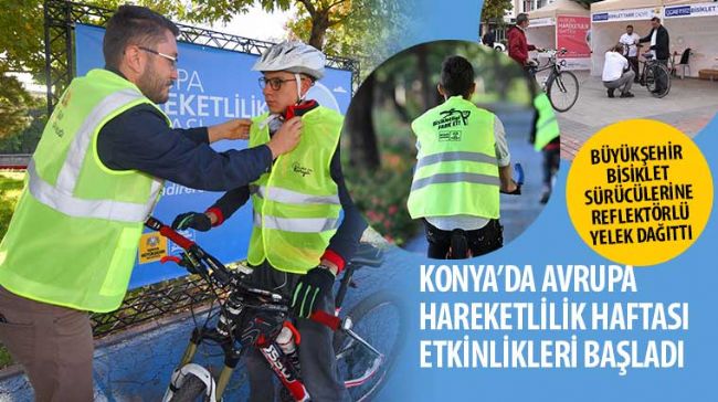 Büyükşehir Bisiklet Sürücülerine Reflektörlü Yelek Dağıttı
