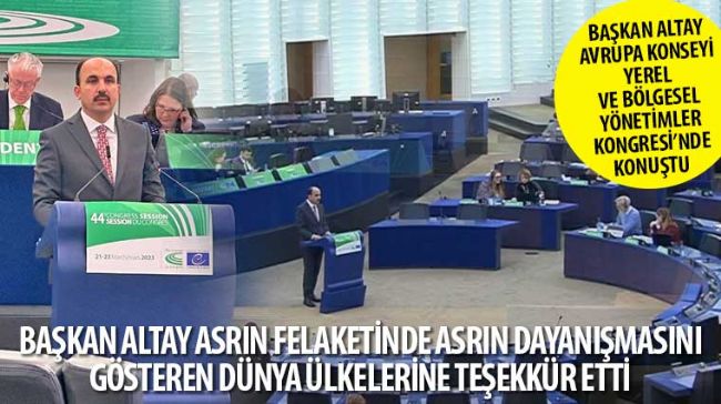 UĞUR İBRAHİM ALTAY KONGREDE KONUŞTU