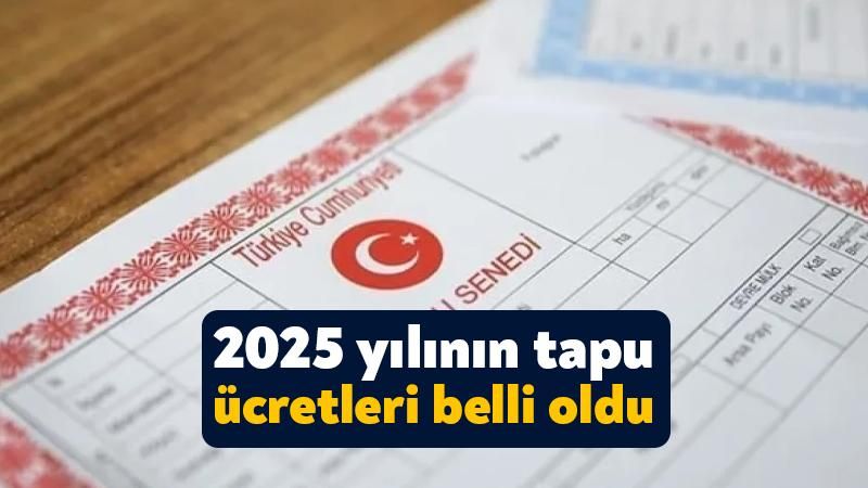 2025 tapu ücretlerine zam geldi!