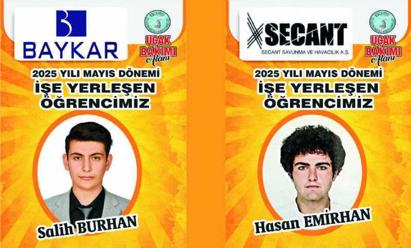 Ereğlimizin Uçak Lisesinden BAYKAR ve SECANT İstihdamı